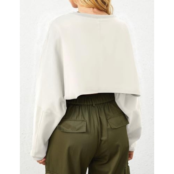 Ziesexy Cropped Sweatshirt Oversized Comfort Workout Daily Wear