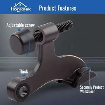 HOMOTEK 8 Pack Hinge Pin Oil Rubbed Bronze Door Stopper, Adjustable Deluxe Heavy Duty Door Stopper 2...