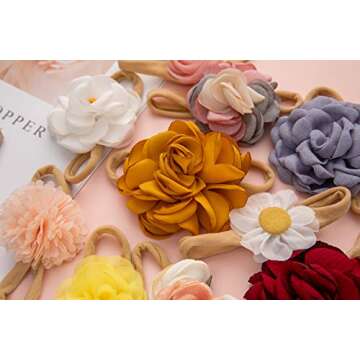 Fancy Clouds Headbands for Baby Girls - Floral Hair Accessories