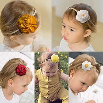 Fancy Clouds Headbands for Baby Girls - Floral Hair Accessories