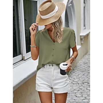 Stylish PRETTYGARDEN Women's Chiffon Tops for Summer