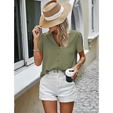 Stylish PRETTYGARDEN Women's Chiffon Tops for Summer