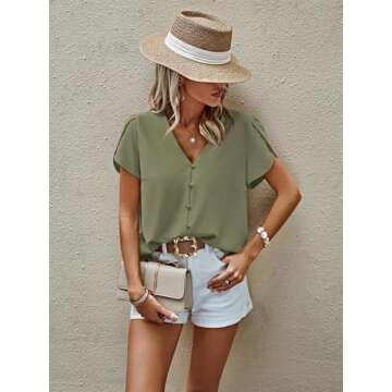 Stylish PRETTYGARDEN Women's Chiffon Tops for Summer