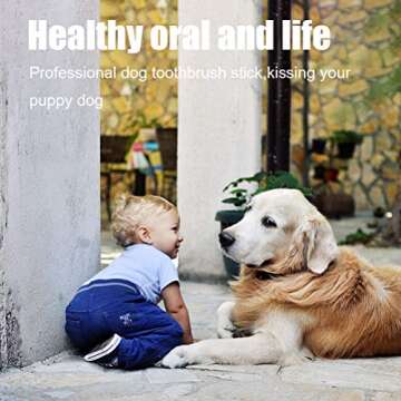 Emoly Dog Toothbrush Care Cleaning Stick - Dog Toothbrush Chew Toy Stick for Dog Dental Care- Safe, Bite Resistant Natural Rubber Toy Bone for Teeth Cleaning- Suitable for All Breed of Dogs (Green)