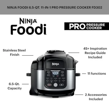 Ninja Foodi 11-in-1 Air Fryer Pressure Cooker Combo 6.5 qt