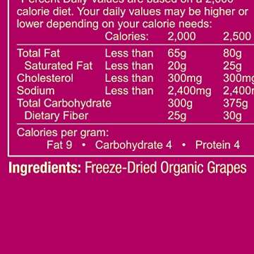 Organic Vegan Freeze Dried Grape Snack - Homegrown Farms