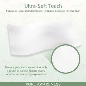 60 Disposable Face Towels - Ideal for Sensitive Skin, Makeup Removal, Soft, Thick, Biodegradable - Cruelty-Free