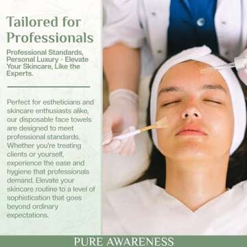 60 Disposable Face Towels - Ideal for Sensitive Skin, Makeup Removal, Soft, Thick, Biodegradable - Cruelty-Free