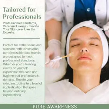 60 Disposable Face Towels - Ideal for Sensitive Skin, Makeup Removal, Soft, Thick, Biodegradable - Cruelty-Free