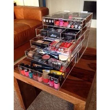 Acrylic Makeup Organizer with 5 Drawers for Stylish Storage