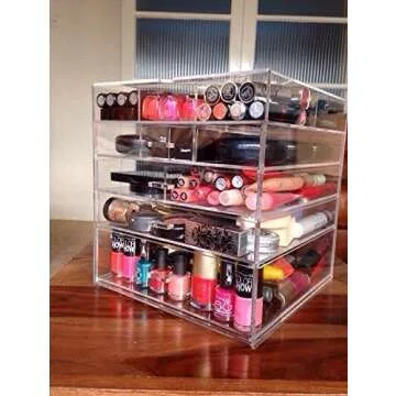 Acrylic Makeup Organizer with 5 Drawers for Stylish Storage