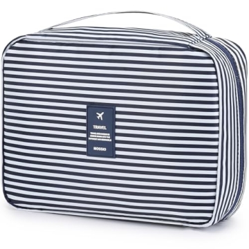 Mossio Hanging Toiletry Bag with Sturdy Hook - Large Portable Cosmetic Makeup Travel Organizer for M...