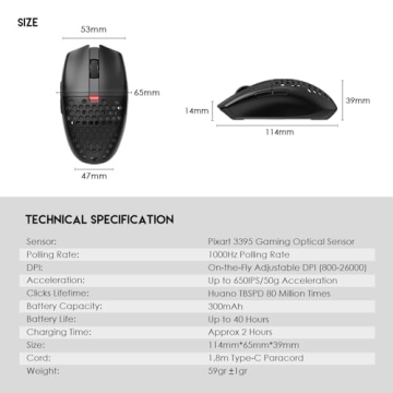 Fantech Aria XD7 Wireless Gaming Mouse with 26K DPI