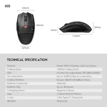 Fantech Aria XD7 Wireless Gaming Mouse with 26K DPI