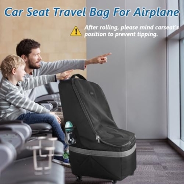 YOREPEK Car Seat Travel Bag with Wheels for Easy Travel