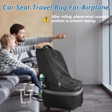 YOREPEK Car Seat Travel Bag with Wheels for Easy Travel