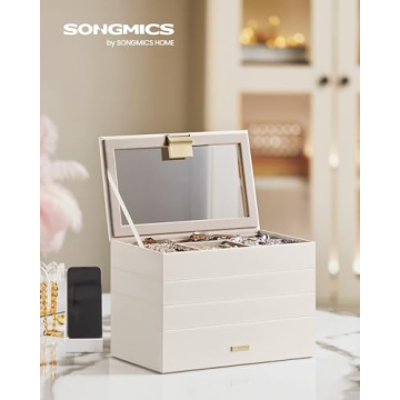 SONGMICS Elegant Stackable Jewelry Box – Customizable Storage