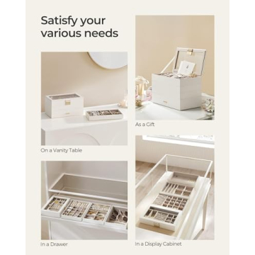 SONGMICS Elegant Stackable Jewelry Box – Customizable Storage