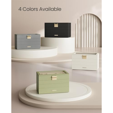 SONGMICS Elegant Stackable Jewelry Box – Customizable Storage