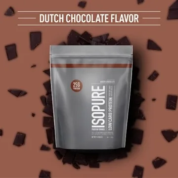 Isopure Low Carb 100% Pure Whey Protein, 25g Protein, Dutch Chocolate