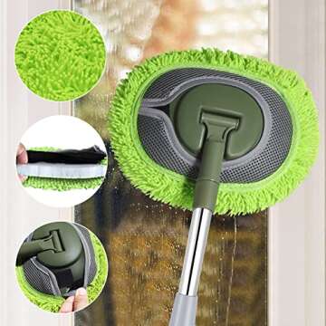 Wall Cleaner - Ergonomic 66'' Mop for Easy High Reach Tasks
