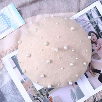 Luxurious Pearl Cashmere Beret for Every Occasion