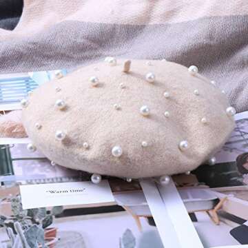 Luxurious Pearl Cashmere Beret for Every Occasion