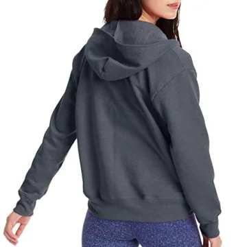 Hanes EcoSmart Women's Full-Zip Hoodie - Slate Heather