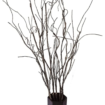 FeiLix 5PCS Artificial Curly Willow Branches, Decorative Dry Twigs, 30.7 Inches Fake Bendable Sticks...