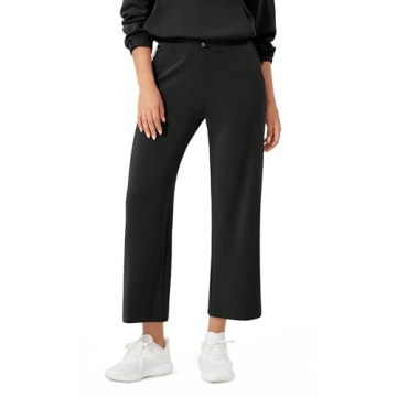 ODODOS Women's Modal Soft Wide Leg Pants with Pockets Adjustable Shockcord High Waist Casual Lounge Pants-27/29/31" Inseam