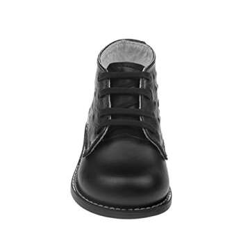 Josmo Baby Unisex Walking Shoes First Walker, Black Smooth Ostrich, 4 US Infant