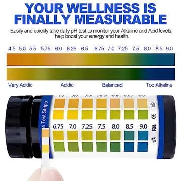 PH Test Strips for Urine & Saliva - 200ct Urine PH Test Strips for Humans, Fast & Accurately Track & Monitor Your pH Level (4.5-9.0ppm) in Seconds, Quick & Easy to Test Alkaline & Acid Levels in Body