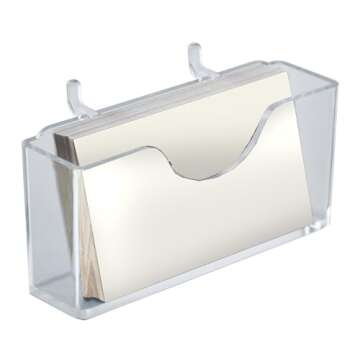 Azar Displays 252008 Business Card Holder for Pegboard/Slatwall (10 Pack)