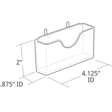 Azar Displays 252008 Business Card Holder for Pegboard/Slatwall (10 Pack)