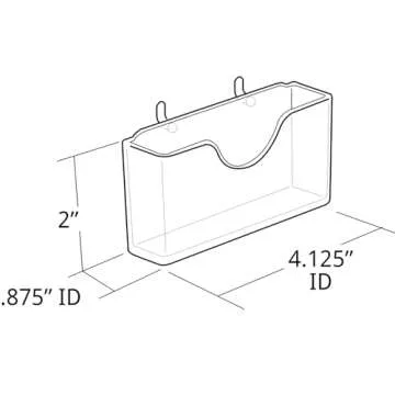 Azar Displays 252008 Business Card Holder for Pegboard/Slatwall (10 Pack)