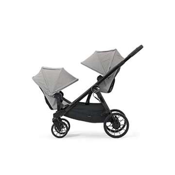 Baby Jogger City Select LUX Double Stroller | Includes Second Seat | Double Baby Stroller with All-Terrain Tires | Quick Fold Stroller, Slate