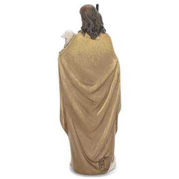Joseph's Studio by Roman, Renaissance Collection, 4" H Good Shepherd Figure, Home Décor, Devout Gift, Prayerful Inspiration (2x1x4)
