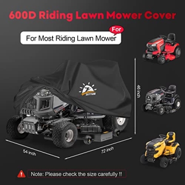 Zettum Riding Lawn Mower Cover Waterproof Heavy Duty Outdoor Protection