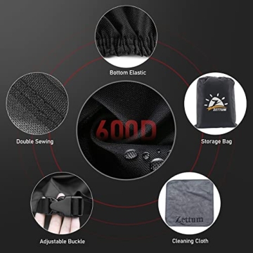 Zettum Riding Lawn Mower Cover Waterproof Heavy Duty Outdoor Protection