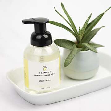CLEAN MAMA Plant-Derived Foaming Hand Soap - Nourishing and Aromatic, Natural Formula with Essential...