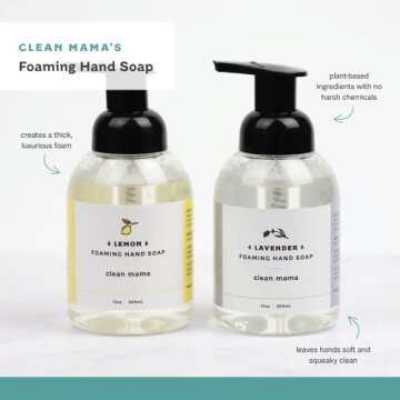 CLEAN MAMA Plant-Derived Foaming Hand Soap, 12 oz