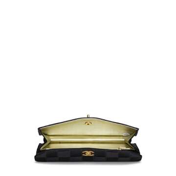 Chanel Pre-Loved Black Satin 'CC' Clutch for Luxury Lovers