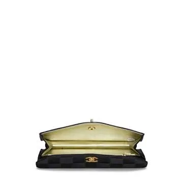 Chanel Pre-Loved Black Satin 'CC' Clutch for Luxury Lovers