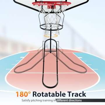 GADFISH Basketball Rebounder - 180° Rotatable Training Gear