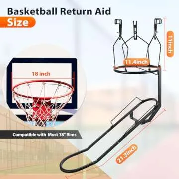 GADFISH Basketball Rebounder - 180° Rotatable Training Gear