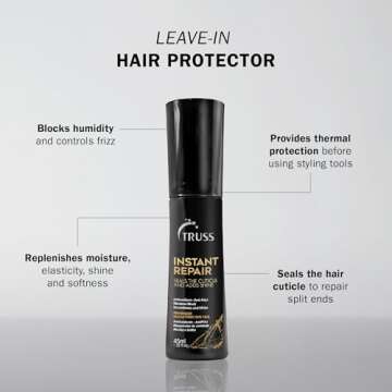 Truss Instant Repair - Daily Leave-In Hair Protector and Humidity Blocker - Seals Split Ends, Leavin...