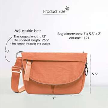 Stylish ODODOS Mini Crossbody Bag - Waterproof & Versatile