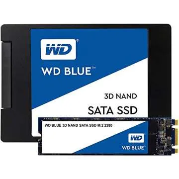 Western Digital 2TB WD Blue 3D NAND Internal PC SSD - SATA III 6 Gb/s, M.2 2280, Up to 560 MB/s - WDS200T2B0B