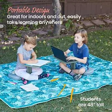ECR4Kids Surf Portable Lap Desk with Cushion for Flexible Seating