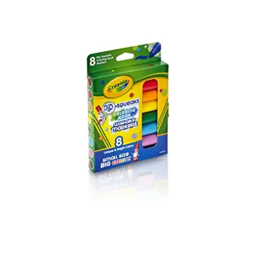 Crayola Pip Squeaks Mini Markers for Kids, 8 Count